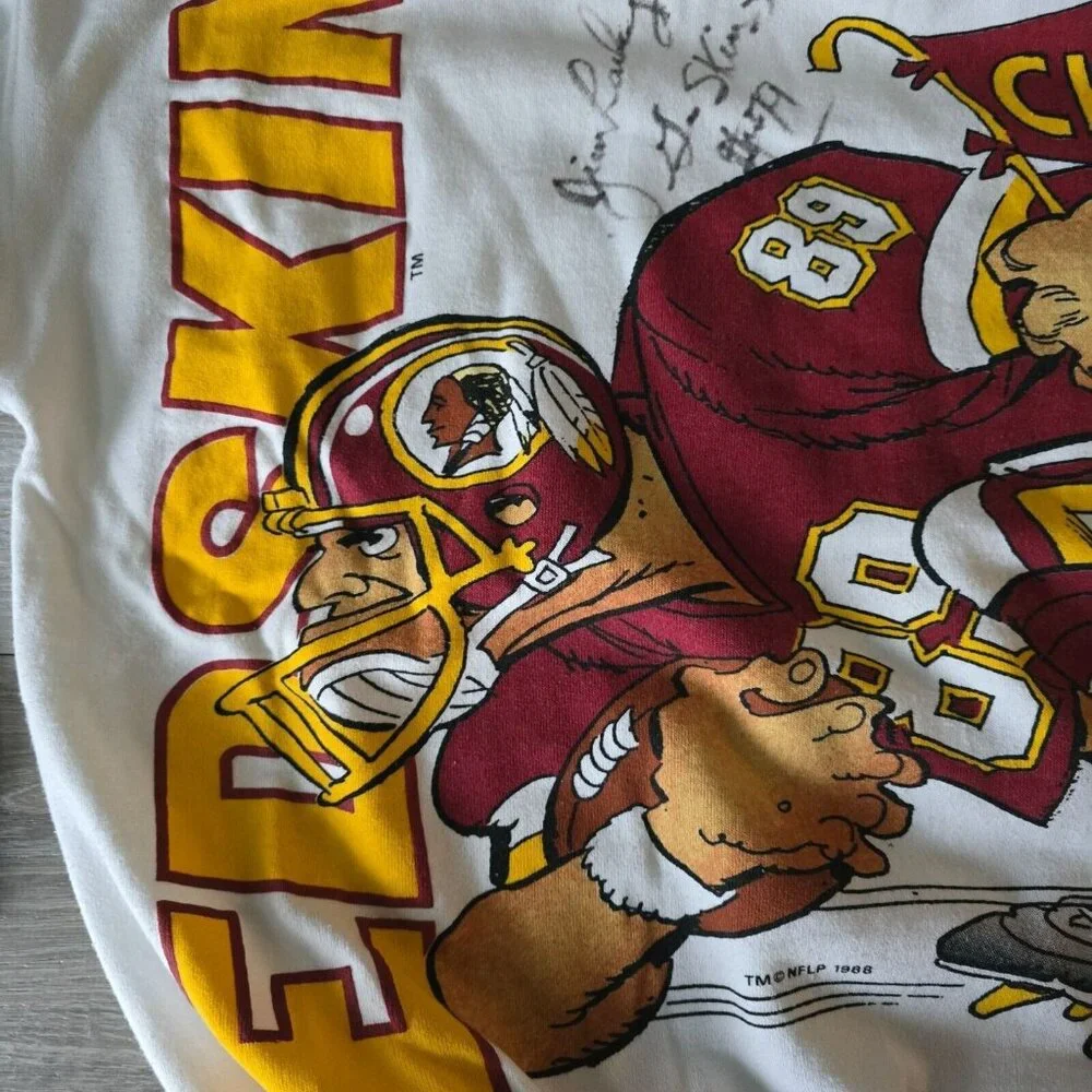Vintage 80s J. Lachey #79 Signed Washington Redskins NFL J Davis Caricature - Picture 7 of 10
